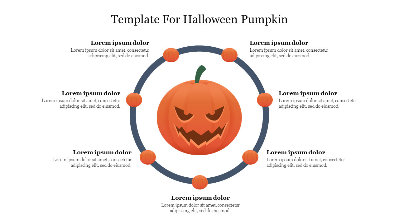 Free - Best Effective Template For Halloween Pumpkin Slide